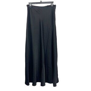 NA-KD Mid Waist Maxi Satin Skirt in Black - Size 38
